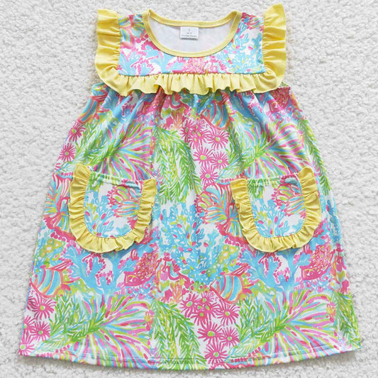 Baby Girls Dress Summer Floral Cute Girls Dresses GSD0391