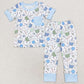 Baby Girls Pajamas Birthday Sibling Brother Tops Pants Pajamas Sets GSPO1575