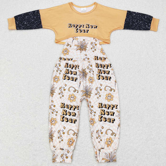 Happy New Year Baby Girls Clothes jumpsuits Sets GLP0917