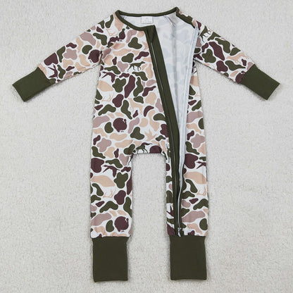 Baby Boys Rompers Deer Ducks Dogs Camo Western Zipper Footie Rompers LR2590 9.13