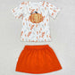 Baby Girls Clothes Pumpkin Shirt Sequin Skirts Sets GSD1437