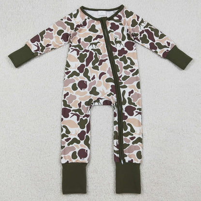 Baby Boys Rompers Deer Ducks Dogs Camo Western Zipper Footie Rompers LR2590 9.13
