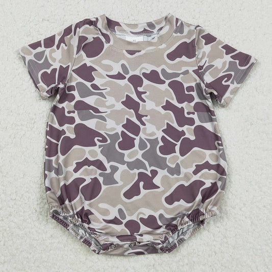 Baby Boys Rompers Dark Grey Camo Short Sleeve Southern Rompers SR3448 11.22