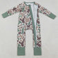 Baby Boys Rompers Brown Deer Camo Western Zipper Footie Rompers LR2582 9.13