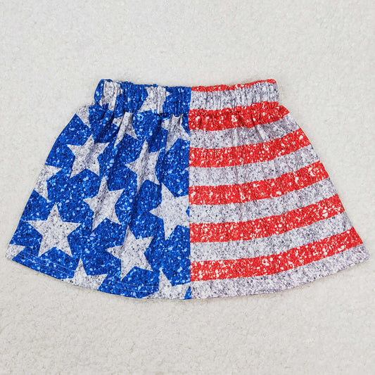 Baby Girls Skirt 4th Of July Stars Stripes Skirts Bottoms GLK0024