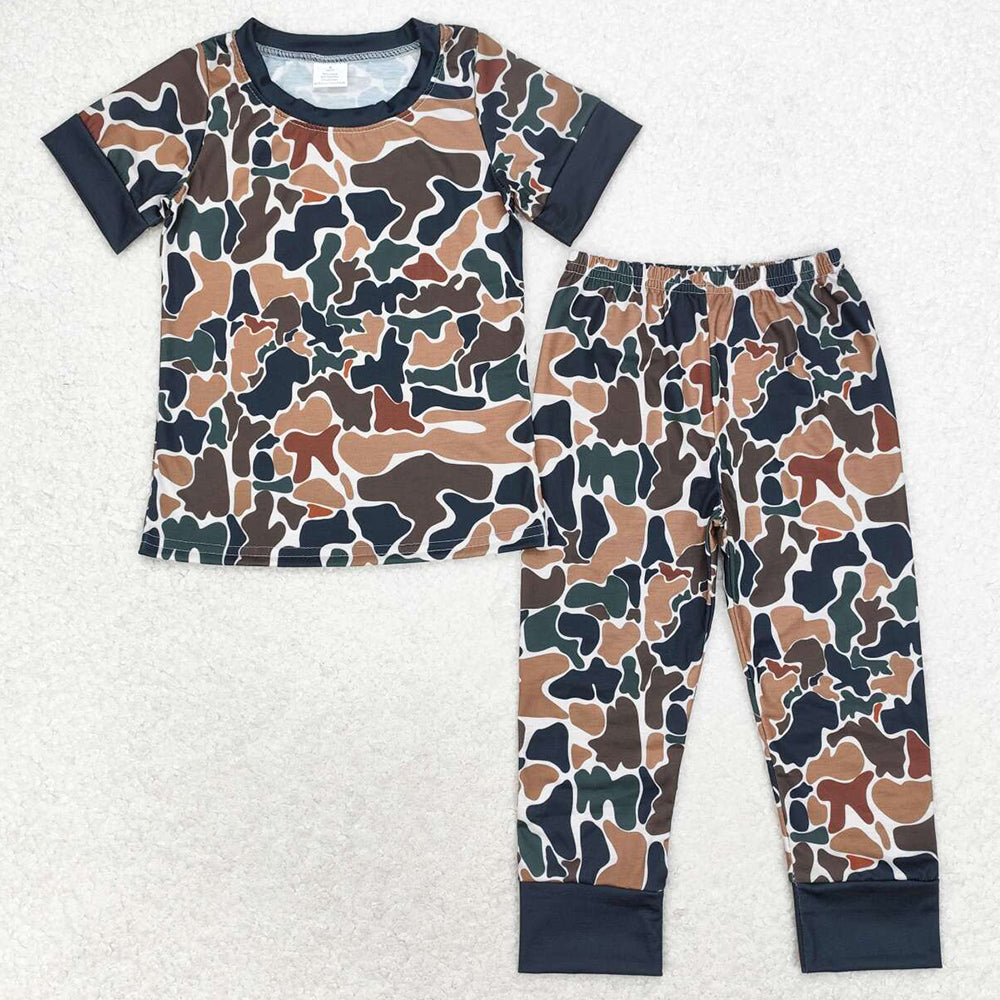 Baby Boys Pajamas Brown Camo Shirt Pants Bamboo Pajamas Sets BSPO0443