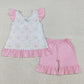 Baby Girls Clothes Flowers Stripe Back Bows Tunic Ruffle Shorts Clothes Sets GSSO2732 12.3