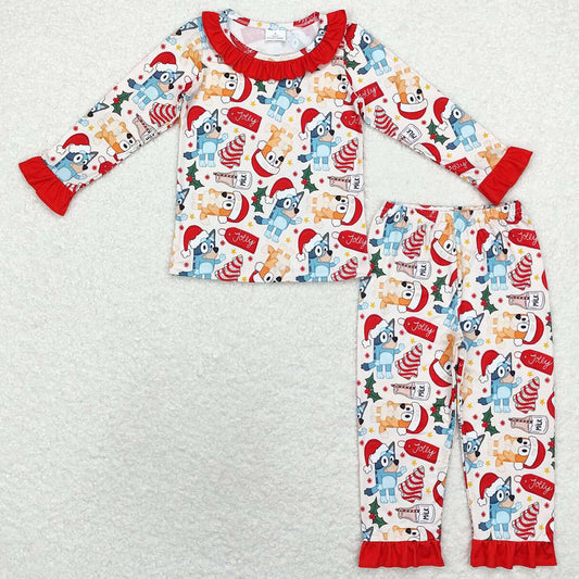 Baby Girls Pajamas Dogs Christmas Tree Cake Top Pants Pajamas Sets GLP1752