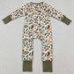 Baby Boys Rompers Green Yellow Camo Western Zipper Footie Rompers LR2578 9.20