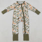 Baby Boys Rompers Green Yellow Camo Western Zipper Footie Rompers LR2578 9.20