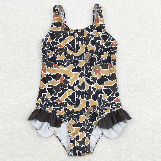 Fashion Baby Girls Swimsuits Leopard Swimwear S0239