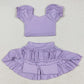 Baby Girls Clothes Lavender Yoga Shirt Skirt Active Wear Clothes Sets GSD2099 5.8