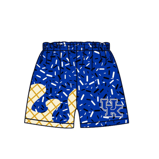 MOQ 5 U K blue ice cream sprinkle boys team shorts 8.20