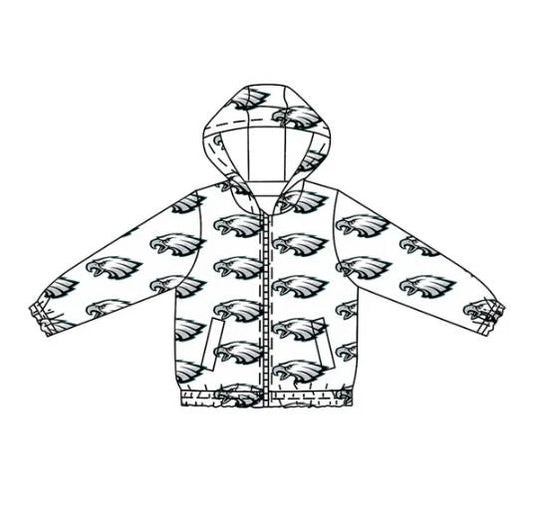 Preorder (moq 5)Baby Boys Long Sleeves Eagles Plaid Hoodies Cardigan Jackets Top 7.24