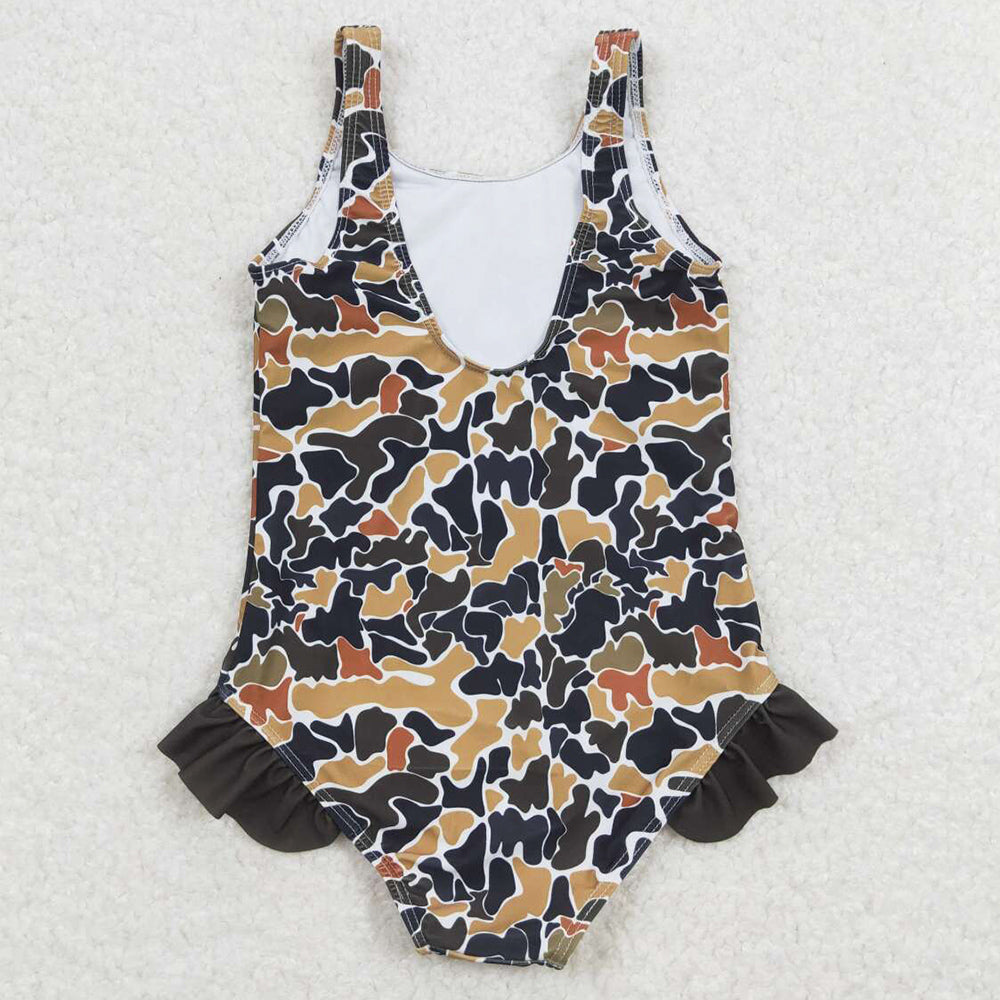 Fashion Baby Girls Swimsuits Leopard Swimwear S0239