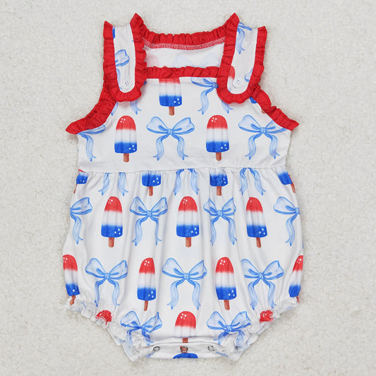 Baby Infant Girls Rompers Popstick Bows Sleeveless Rompers SR1551