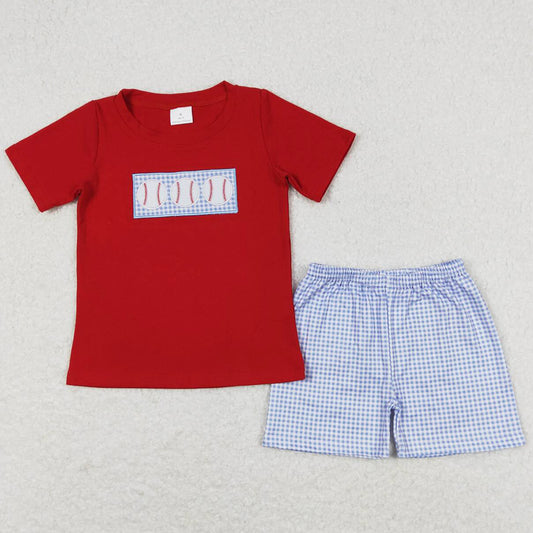 Summer Baby Boys Clothes Baseball Embroidery Boutique Shorts Sets BSSO0405