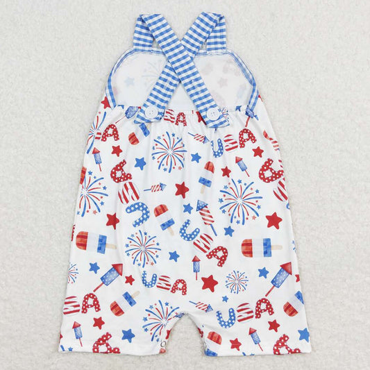 Baby Infant Boys Rompers Pocket 4th Of July USA Rompers SR1366