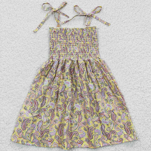 Baby Girls Dress Boutique Elastic Knee Length Dresses GSD0372