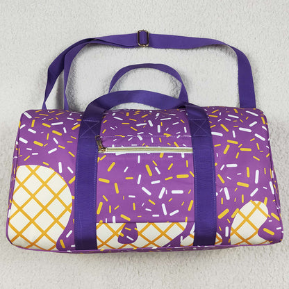 Boutique Kids Bags Purple Ice Cream Drip Zipper Gym Bags BA0321 6.24