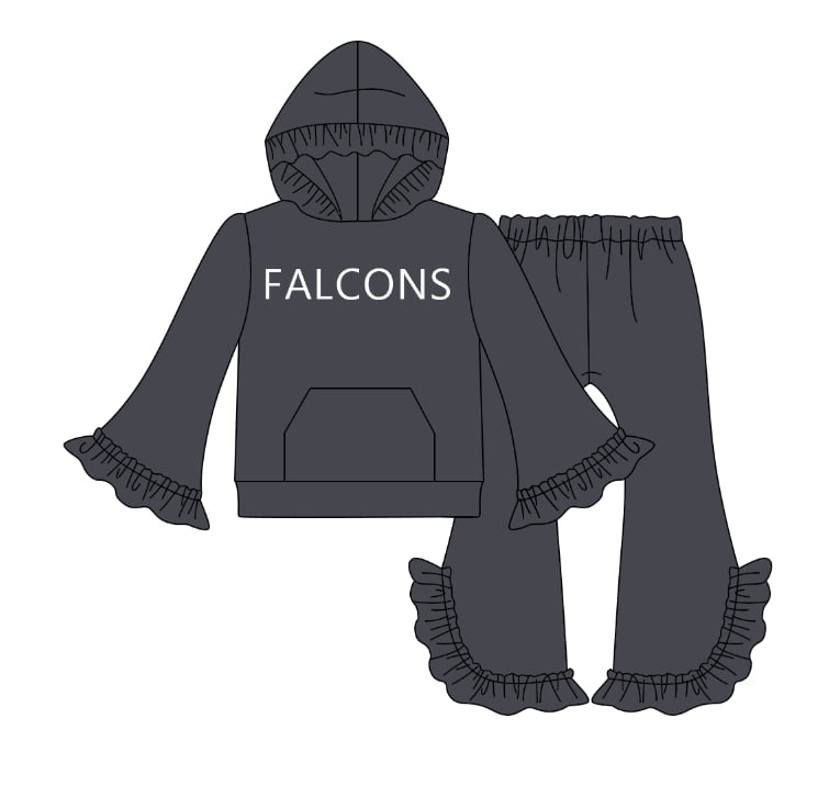 Preorder moq 5 Baby Girls Clothes Long Sleeves Hoodies Tops Pants Sets