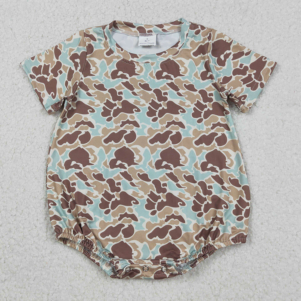 Baby Boys Rompers Short Sleeve Southern Khaki Camo Rompers SR3449 12.9