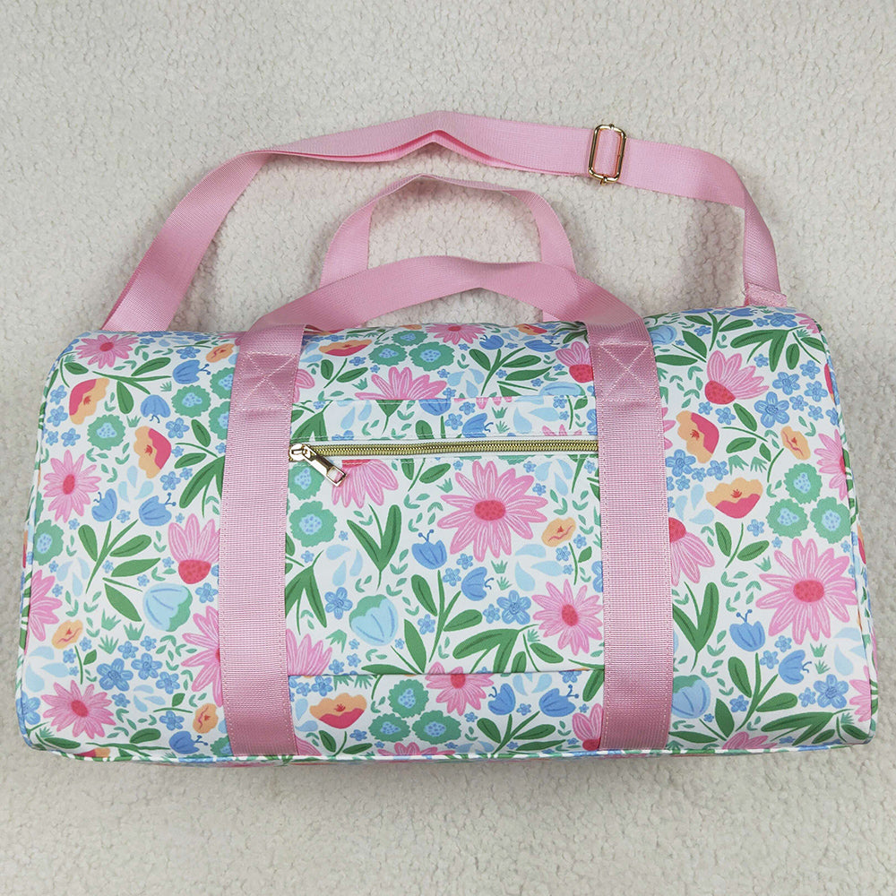 Kids Girls Bags Pink Ruffle Floral Print Gym Duffle Bags BA0290 7.9