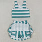 Baby Girls Clothes Sleeveless Green Stripe Top Skort Yoga Sets GSD2432 5.10