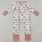 Baby Girls Rompers Ducks Bows Plaid Ruffle Zipper Footie Rompers LR2545 10.1