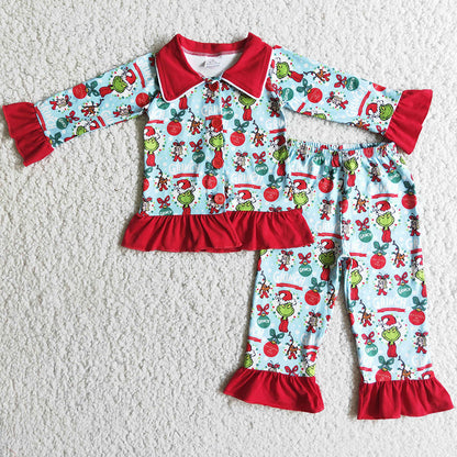 Boutique Girls Pajamas Sleepwear Christmas Kids Sibling Pajamas Set 6 C11-17 6 B3-24