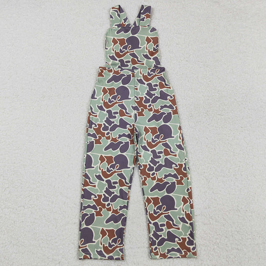 Baby Boys Jumpsuits Green Camo Straps Jumpsuits SR2006