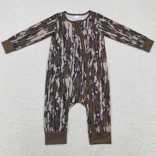 Baby Infant Boys Rompers Camo Fall Long Sleeve Zip Rompers LR1452