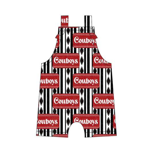 Preorder moq 5 Baby Boys Straps Cowboys Rompers 5.12