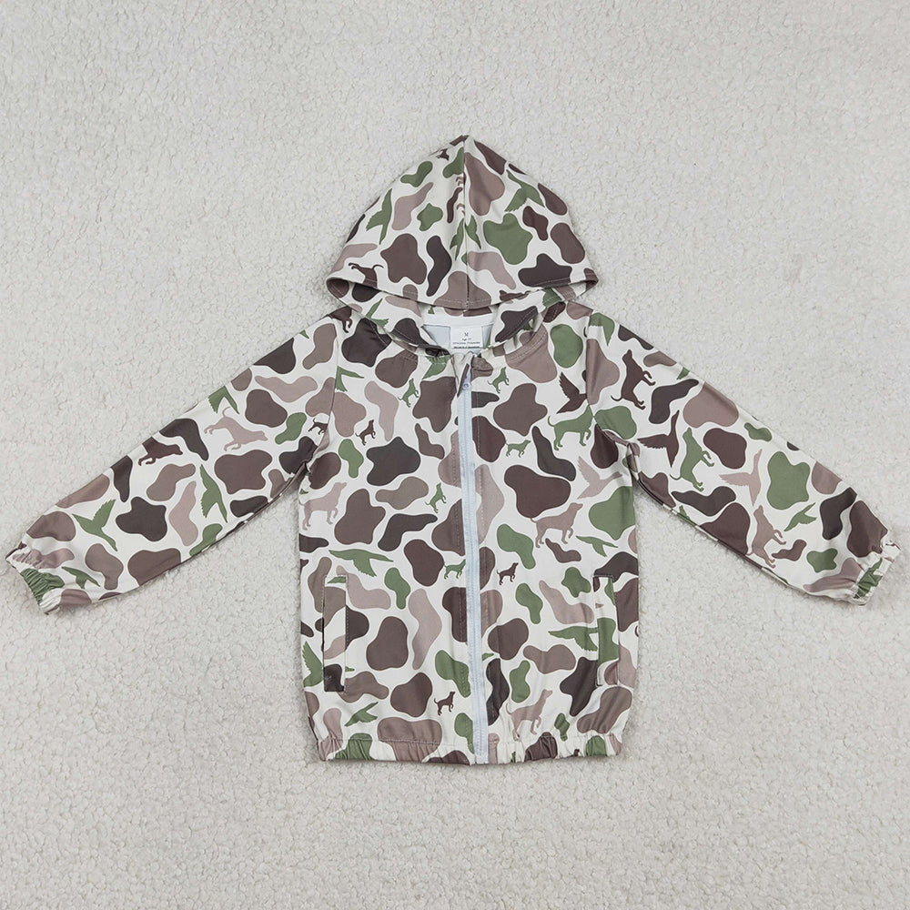 Baby Boys Clothes Southern Hunting Ducks Dogs Camo Pocket Zipper Jackets Top BT1343 12.31