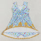 Baby Girls Dress Blue Ice-cream Drip Yoga Skort Knee Length Dresses GSD2415 5.10