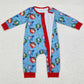 Baby Infant Boys Rompers Christmas Dogs Long Sleeve Zip Rompers LR1315