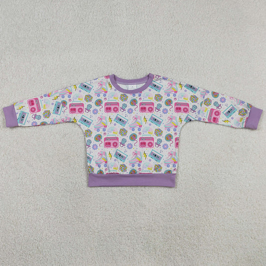 Baby Girls Clothes Long Sleeve Recorder Flowers T-shirts Top GT1491 12.31