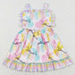 Baby Girls Dress Colorful Easter Bunnies Knee Length Dresses GSD0551