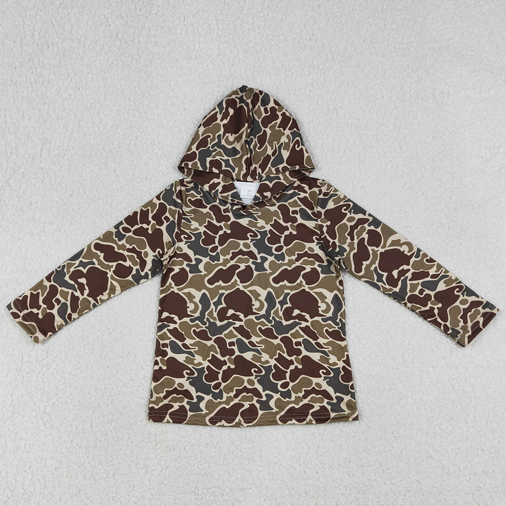 Baby Boys Clothes Southern Dark Khaki Camo Long Sleeve Hoodies Top BT1650 1.1