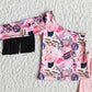 Wester Style Girls Clothing Boutique Velvet Bell Bottom Pants Outfits 6 A30-18