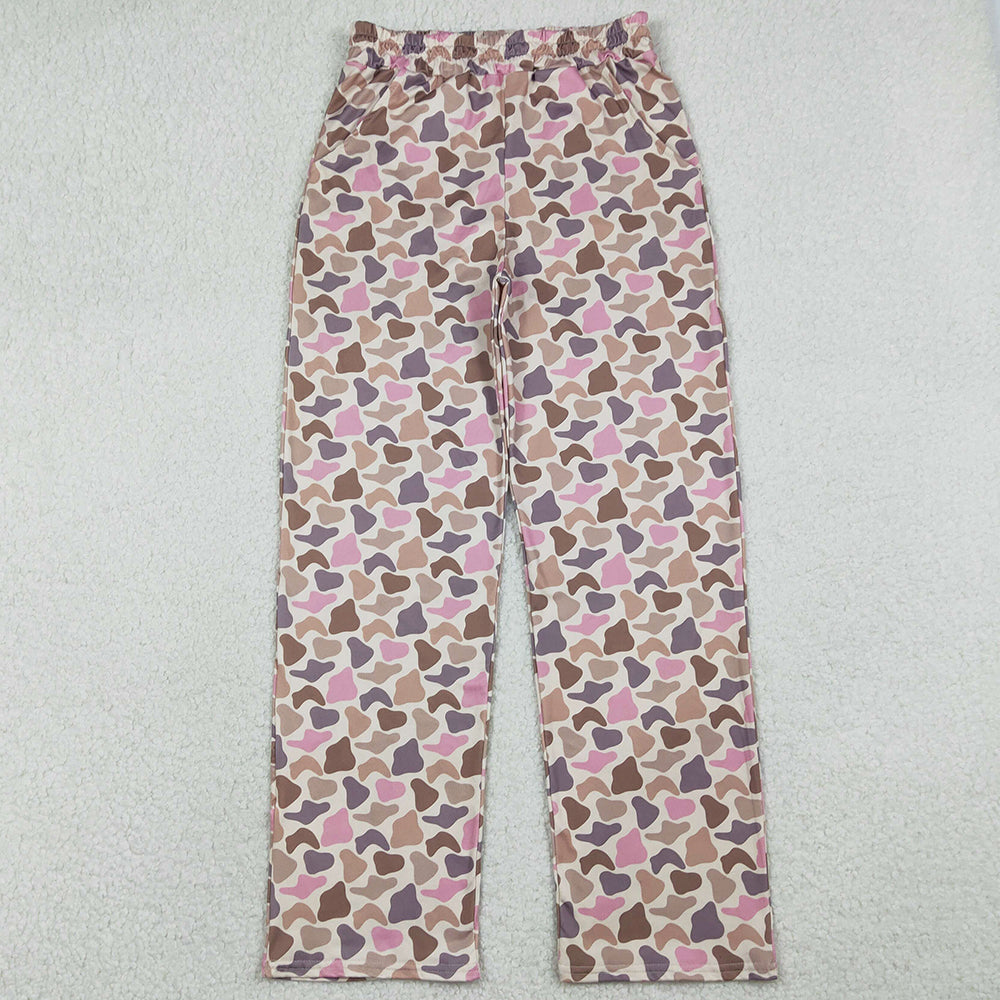 Adult Women Pants Southern Pink Camo Pockets Straight Pants Bottom P1001 1.5