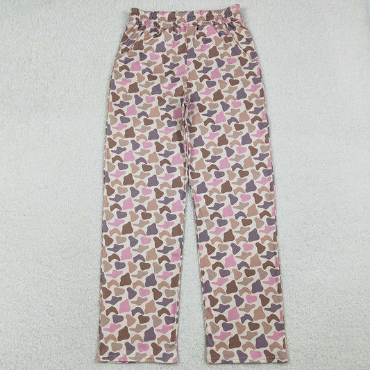 Adult Women Pants Southern Pink Camo Pockets Straight Pants Bottom P1001 1.5