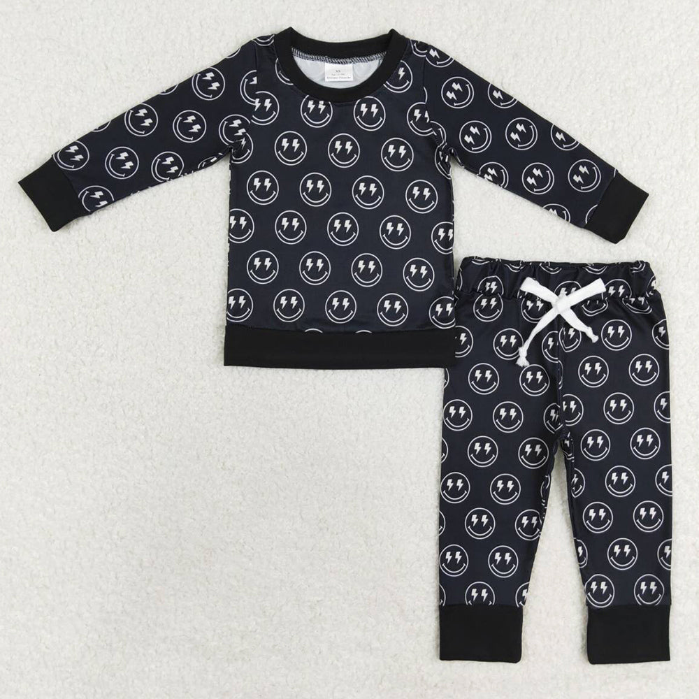 Baby Boys Pajamas Western Black Top Pants Pajamas Sets BLP0565