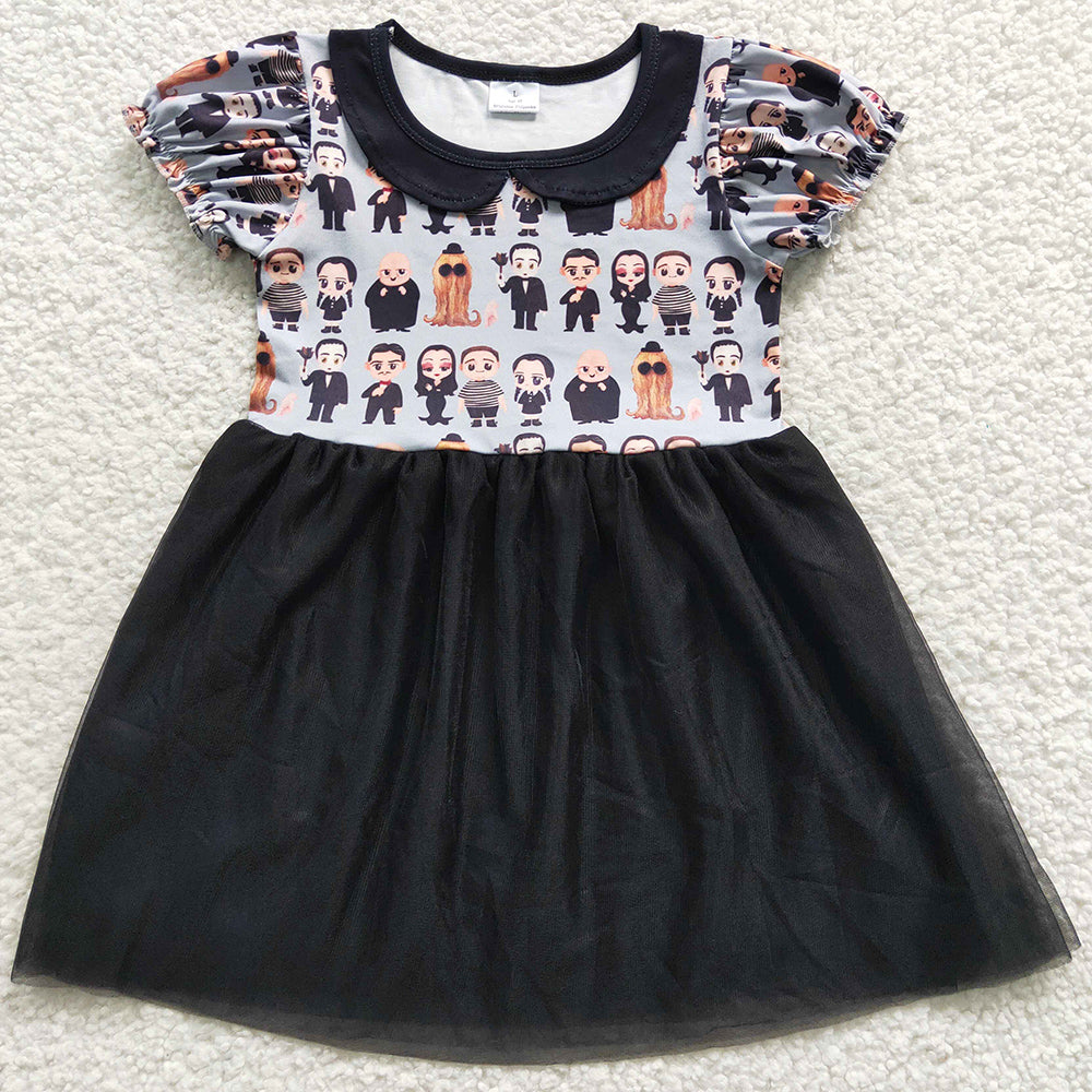 New Fashion Girl Dress Short Sleeve Baby Girls Dresses GSD0397