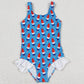 Baby Girls Swimsuits 4th Of July Popstick Ruffle One Piece Swimsuits S0217