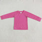 Baby Girls Clothes Hot Pink Long Sleeves Top Shorts Yoga Sets GLS0004 5.10