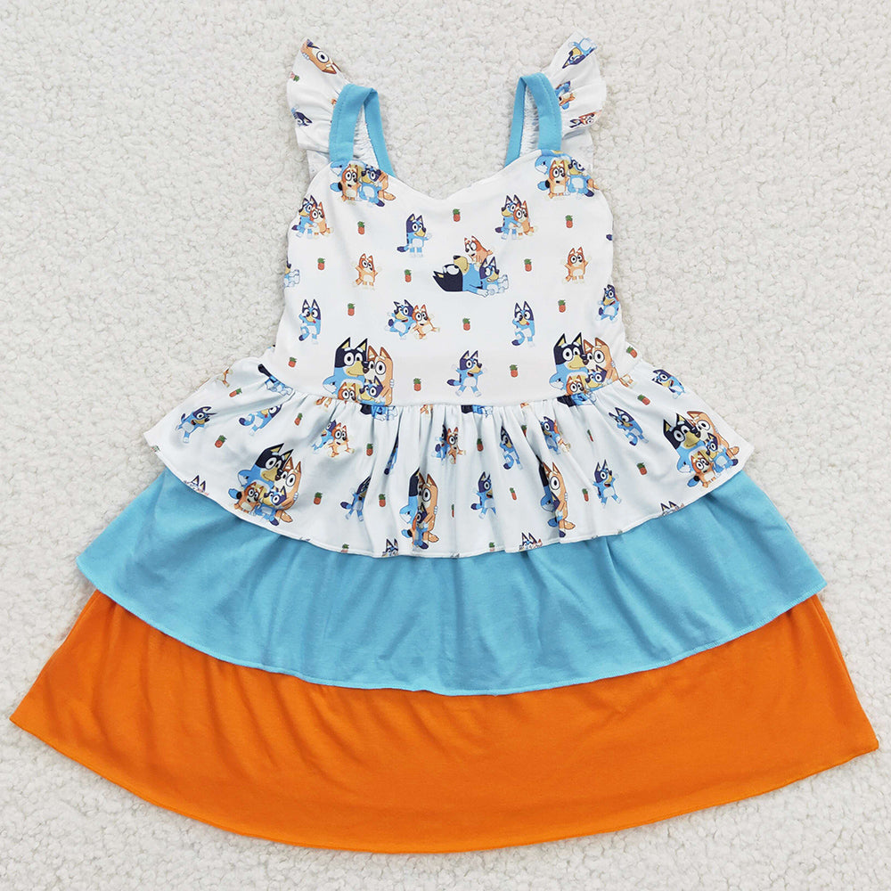 Boutique Baby Girl Dress Cartoon Cute Girls Dresses GSD0396