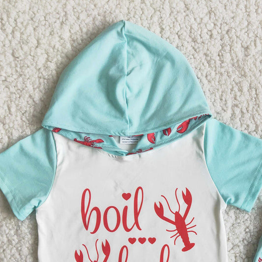 Wholesale Kids Clothes Boys Hoodies Sets Lobster Cute Baby Boys Clothes C15-40