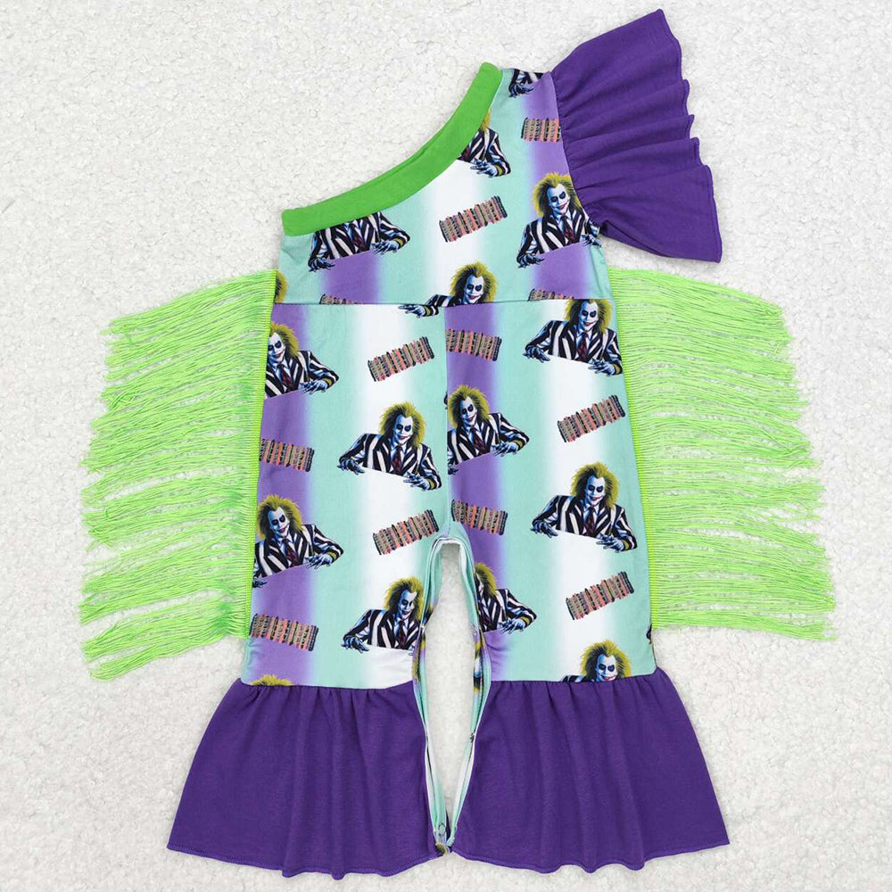 Baby Infant Girls Jumpsuits Halloween Tassels One Shoulder Rompers SR1944