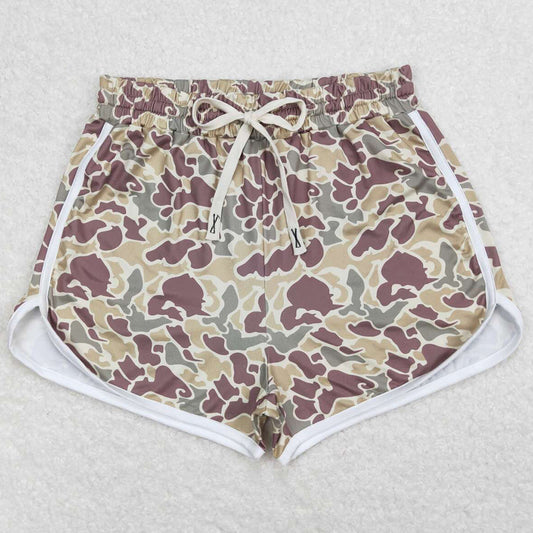 Adult Women Shorts Green Camo Summer Shorts SS0177